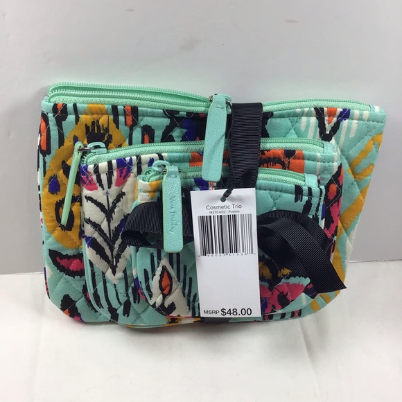 Vera Bradley Cosmetic Trio Bags Cases Set of 3 in Pueblo NWT - Picture 4 of 4